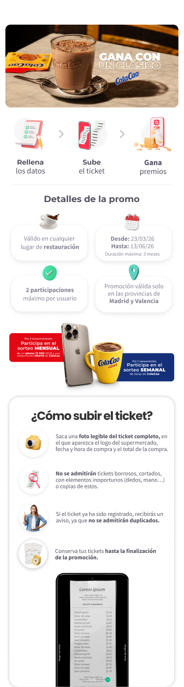 Mobile ColaCao sorteo